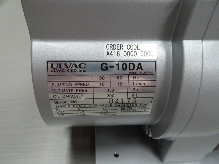 ULVAC/G-10DA/油回転真空ポンプ 新古品 /￥28,000(税別・送料別途)